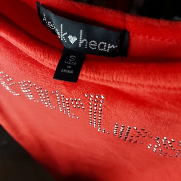 *WORN ONCE* DEREK HEART Spaghetti Strap FEARLESS Red mini dress Sz Small - Picture 3 of 3